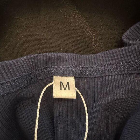 NWT Nordstom Rack Cowl Neck Ribbed Colorblock Sheath Dress Blue & Black Medium - Picture 4 of 5